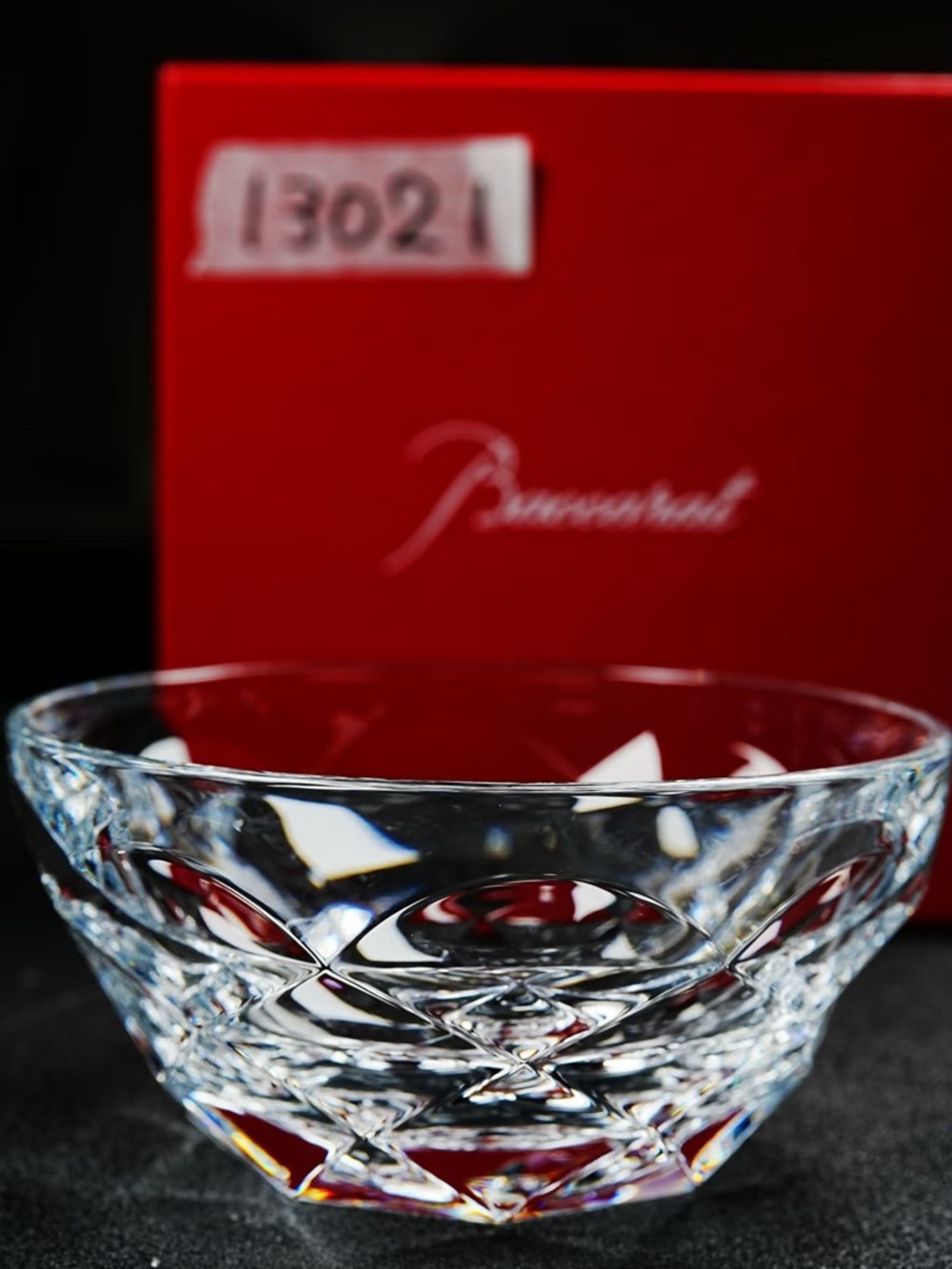Baccarat Clear Crystal Cut Glass Candy Bowl Brand new in box! Best home gift GWP
